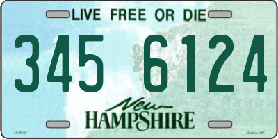 NH license plate 3456124