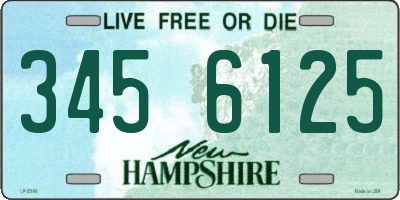 NH license plate 3456125