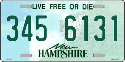 NH license plate 3456131
