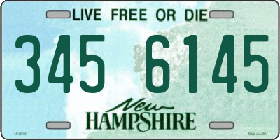 NH license plate 3456145