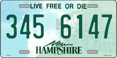 NH license plate 3456147