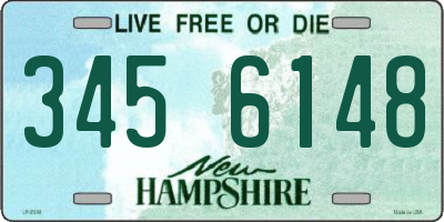 NH license plate 3456148