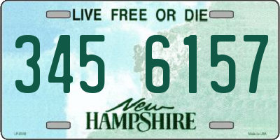 NH license plate 3456157