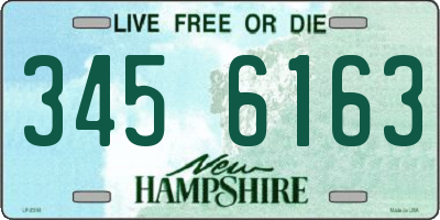 NH license plate 3456163