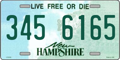 NH license plate 3456165