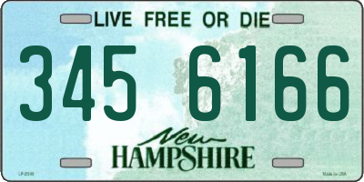 NH license plate 3456166
