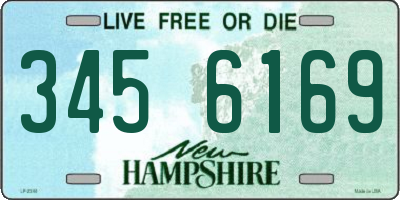 NH license plate 3456169