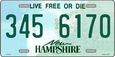 NH license plate 3456170