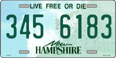 NH license plate 3456183