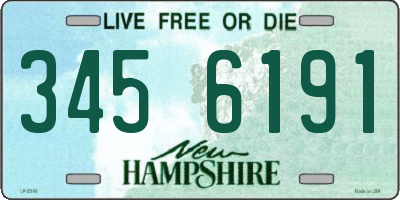 NH license plate 3456191