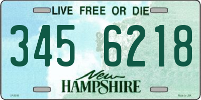 NH license plate 3456218