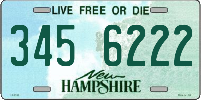 NH license plate 3456222