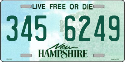 NH license plate 3456249