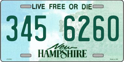 NH license plate 3456260