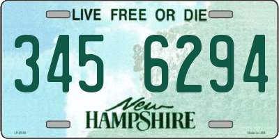 NH license plate 3456294