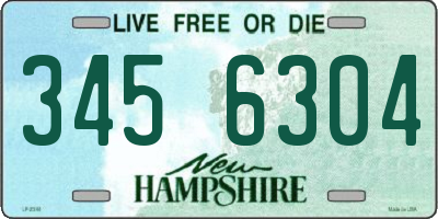 NH license plate 3456304