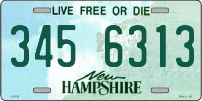 NH license plate 3456313