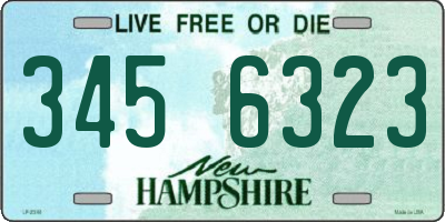 NH license plate 3456323