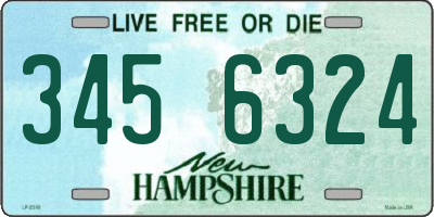 NH license plate 3456324