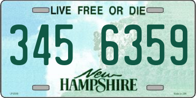 NH license plate 3456359
