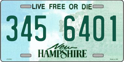NH license plate 3456401