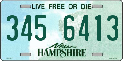 NH license plate 3456413