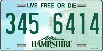 NH license plate 3456414
