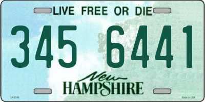 NH license plate 3456441
