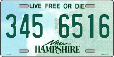 NH license plate 3456516