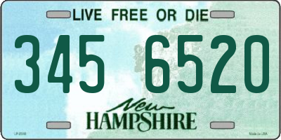 NH license plate 3456520