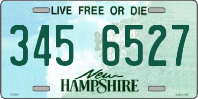 NH license plate 3456527