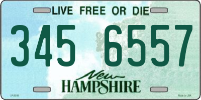 NH license plate 3456557