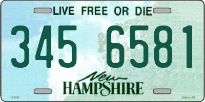NH license plate 3456581