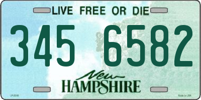NH license plate 3456582