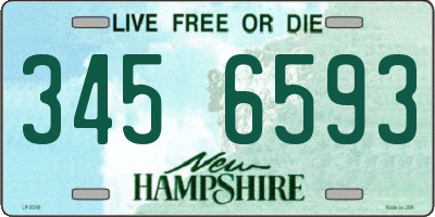 NH license plate 3456593