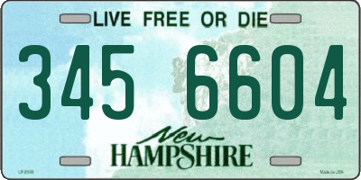 NH license plate 3456604