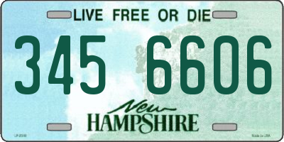 NH license plate 3456606