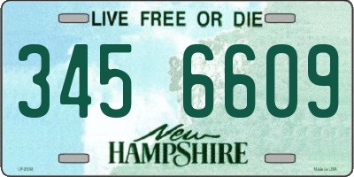 NH license plate 3456609