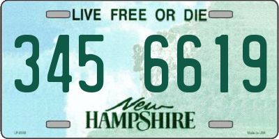 NH license plate 3456619