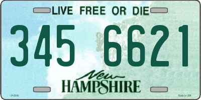 NH license plate 3456621
