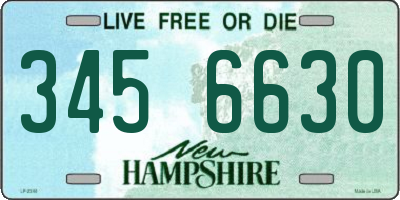 NH license plate 3456630