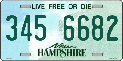 NH license plate 3456682