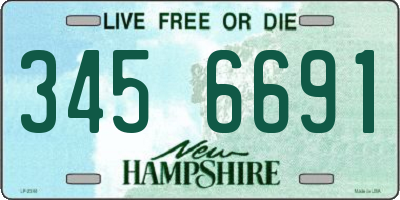 NH license plate 3456691