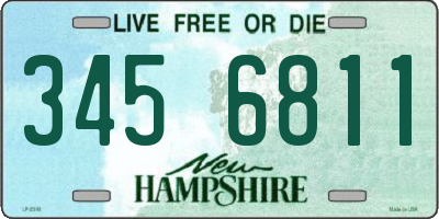 NH license plate 3456811