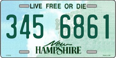 NH license plate 3456861