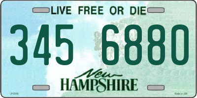 NH license plate 3456880