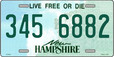 NH license plate 3456882
