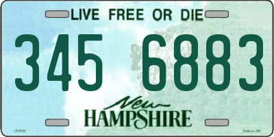 NH license plate 3456883