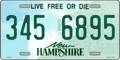 NH license plate 3456895