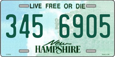 NH license plate 3456905